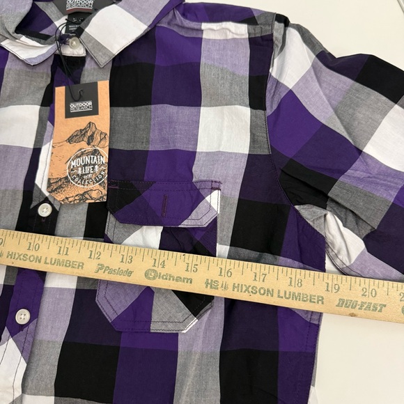 NEW Outdoor Research womens Chelsea Long Sleeve Plaid Purple Womens Medium - Picture 4 of 7
